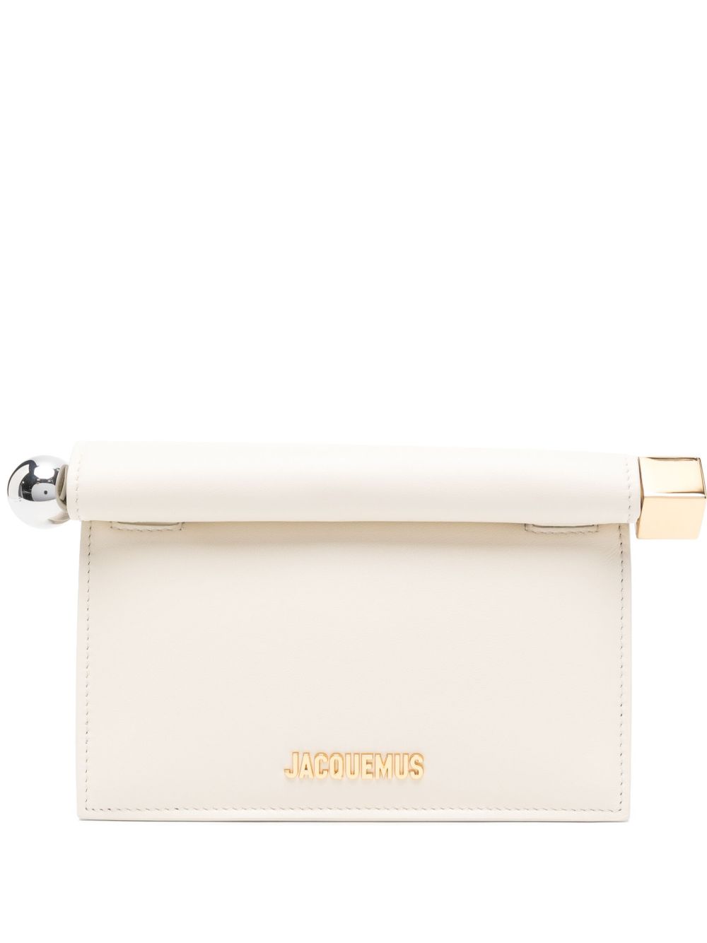 Borsa le petit rond carre  in bianco Jacquemus - donna 