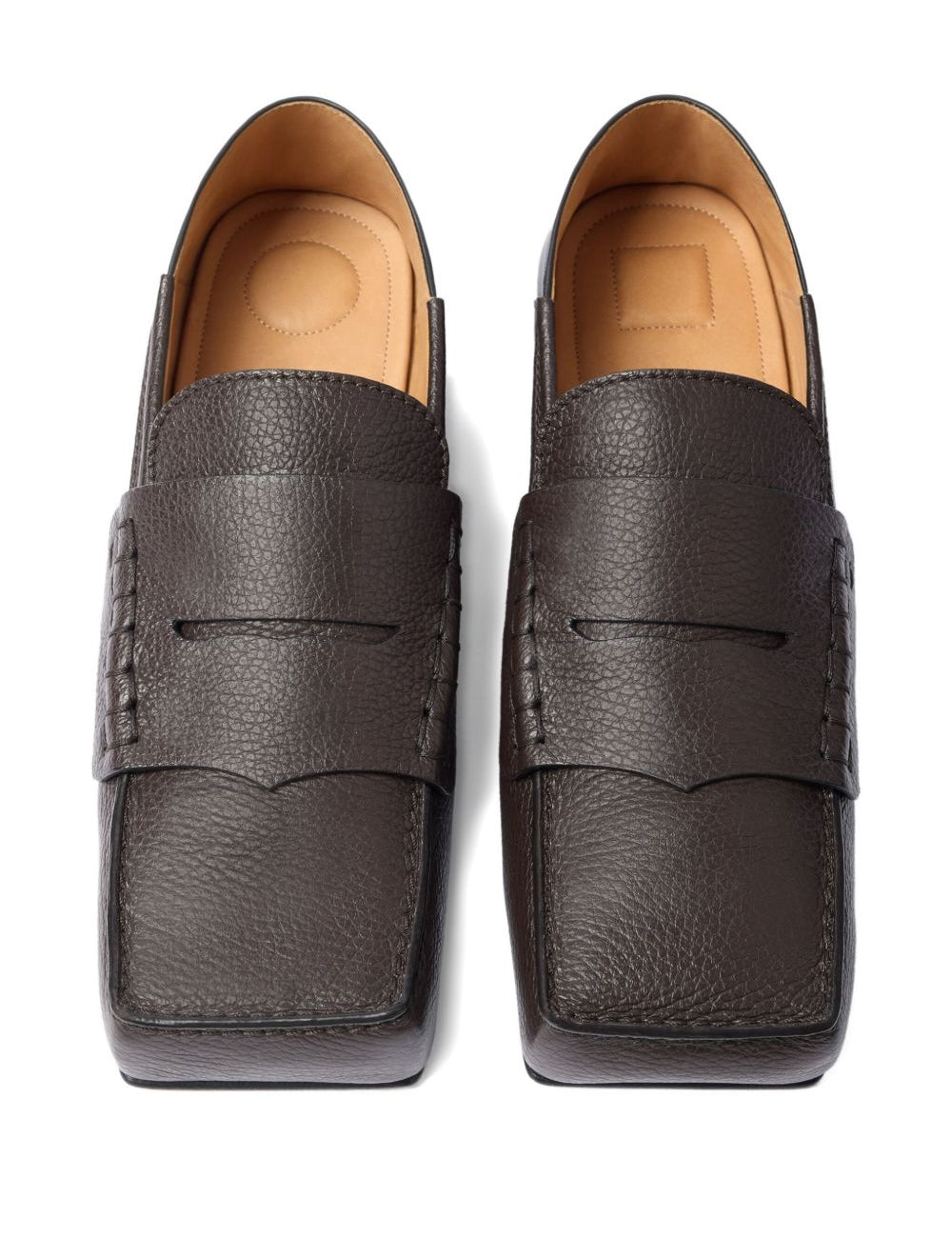 Mocassini con punta quadrata in marrone Jacquemus - uomo 