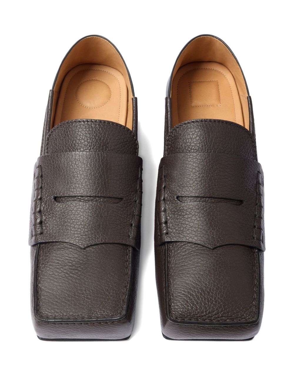 Mocassini con punta quadrata in marrone Jacquemus - uomo 