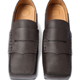 Mocassini con punta quadrata in marrone Jacquemus - uomo 