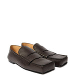 Mocassini con punta quadrata in marrone Jacquemus - uomo 