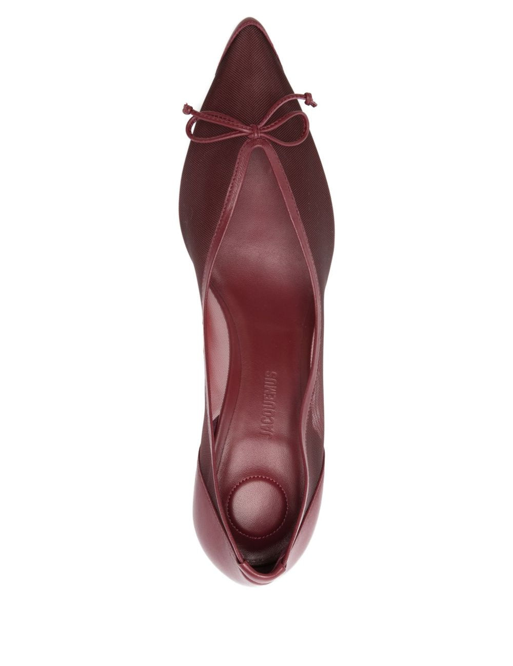 Décolleté con fiocco in mesh in borgogna Jacquemus - donna 
