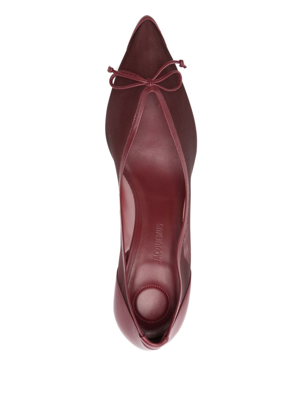 Décolleté con fiocco in mesh in borgogna Jacquemus - donna 