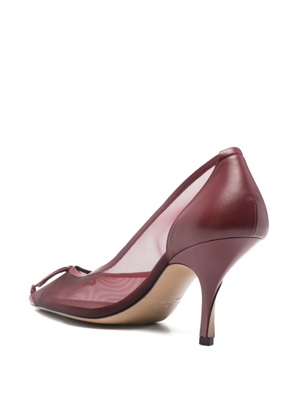 Décolleté con fiocco in mesh in borgogna Jacquemus - donna 