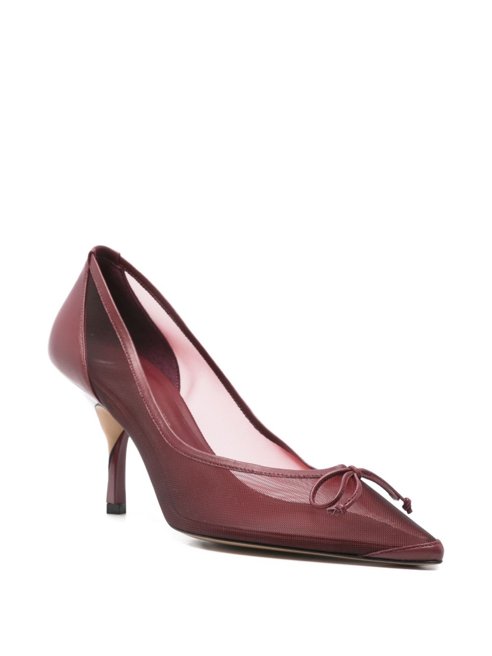 Décolleté con fiocco in mesh in borgogna Jacquemus - donna 
