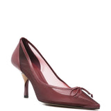 Décolleté con fiocco in mesh in borgogna Jacquemus - donna 