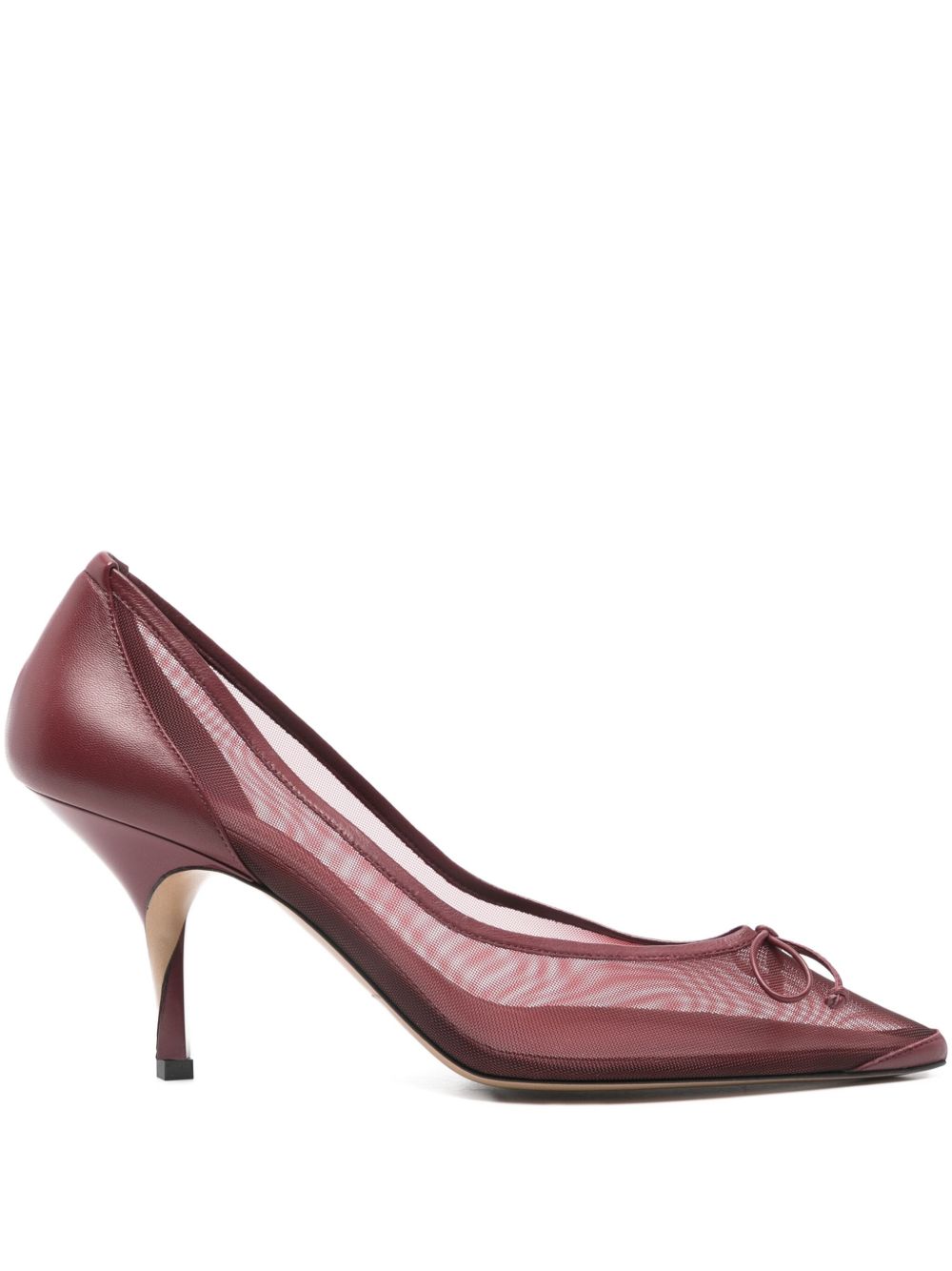Décolleté con fiocco in mesh in borgogna Jacquemus - donna 