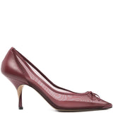 Décolleté con fiocco in mesh in borgogna Jacquemus - donna 