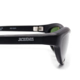 Occhiali da sole les lunettes curvo in nero Jacquemus - unisex 