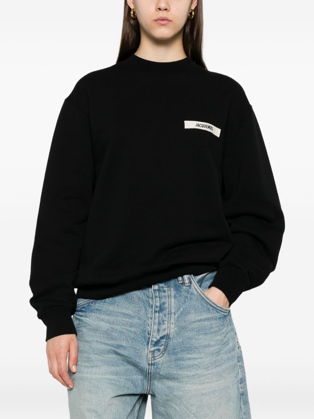 Felpa Le Sweatshirt Gros Grain in nero Jacquemus - uomo 