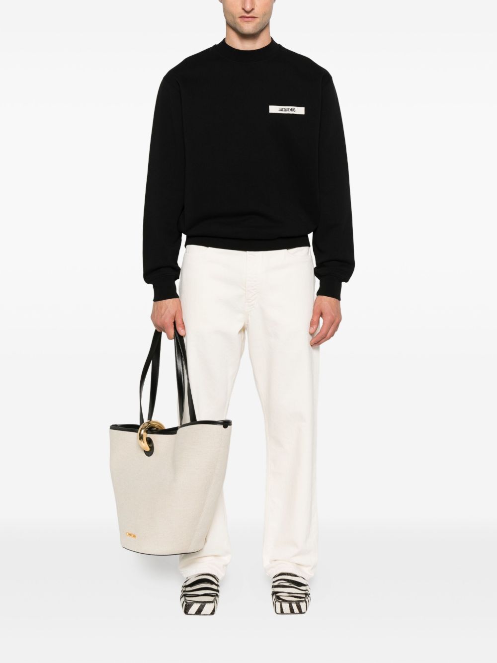 Felpa Le Sweatshirt Gros Grain in nero Jacquemus - uomo 
