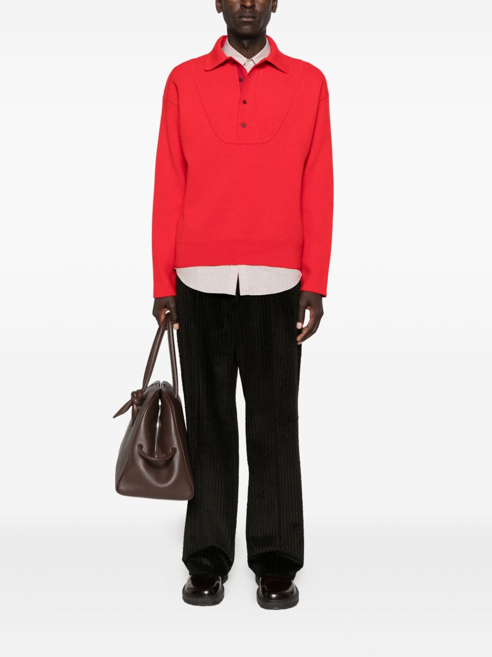 Maglione "LA MAILLE VAREUSE PALLONE" in rosso Jacquemus - uomo 