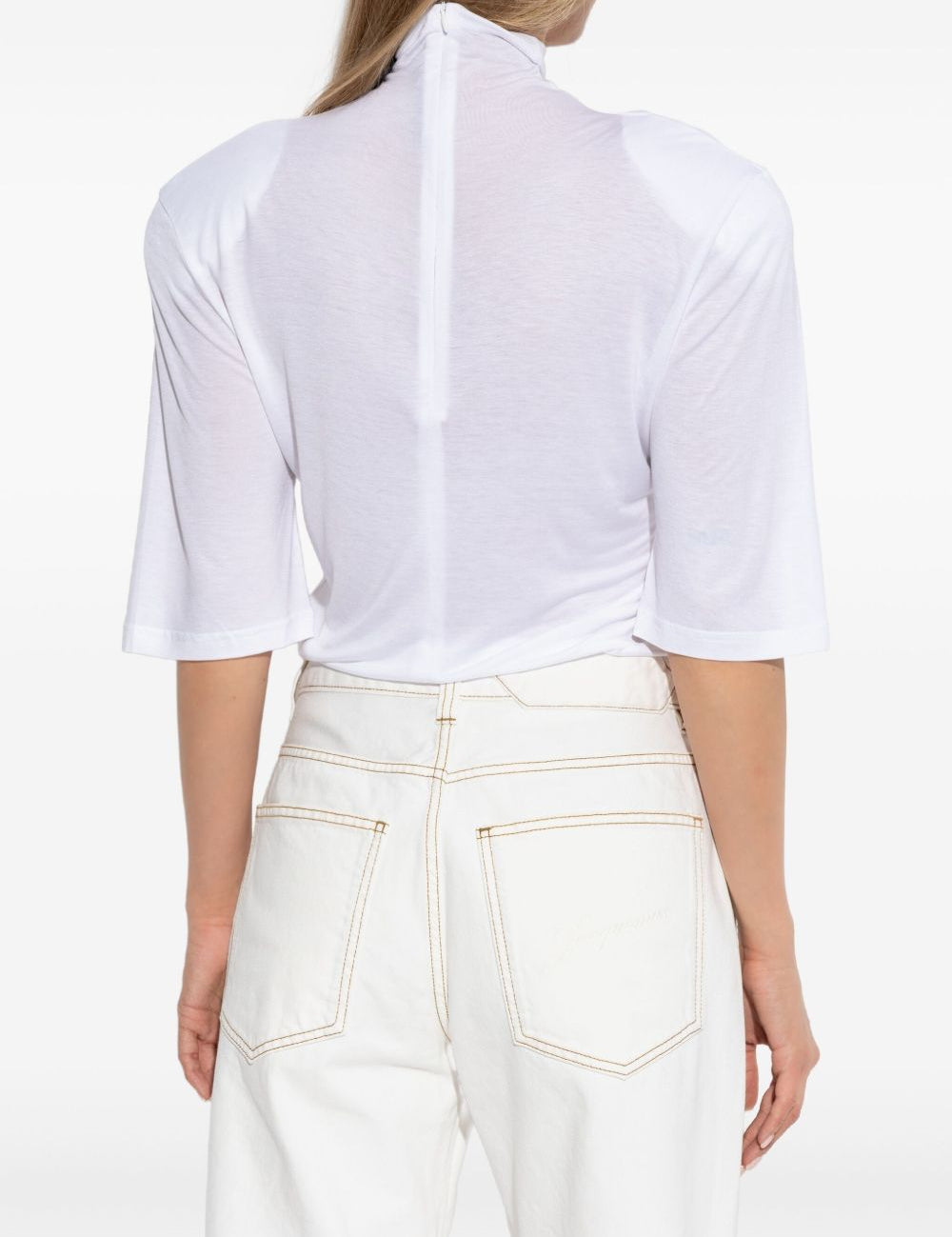 Top "Le tshirt spallina" in bianco Jacquemus - donna 