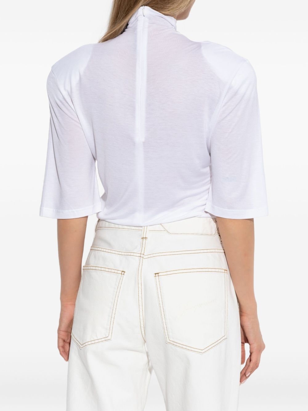 Top "Le tshirt spallina" in bianco Jacquemus - donna 