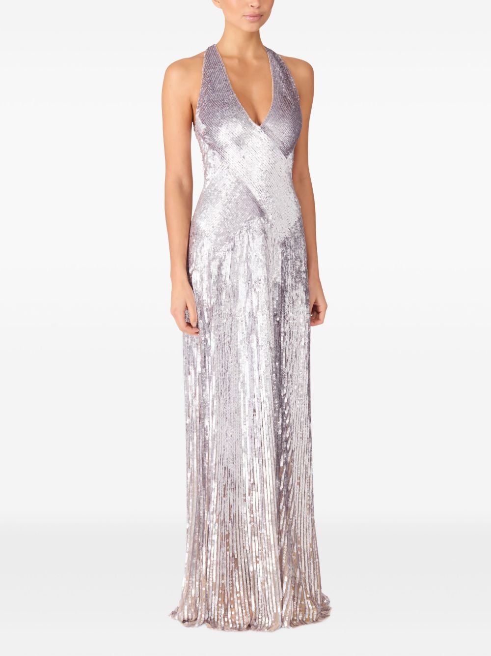 Abito lungo Night Fever in lilla Jenny packham - donna 
