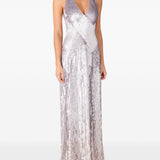Abito lungo Night Fever in lilla Jenny packham - donna 
