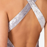 Abito lungo Night Fever in lilla Jenny packham - donna 