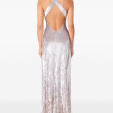 Abito lungo Night Fever in lilla Jenny packham - donna 