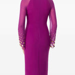 Abito midi Eurabia con paillettes in viola Jenny packham - donna 