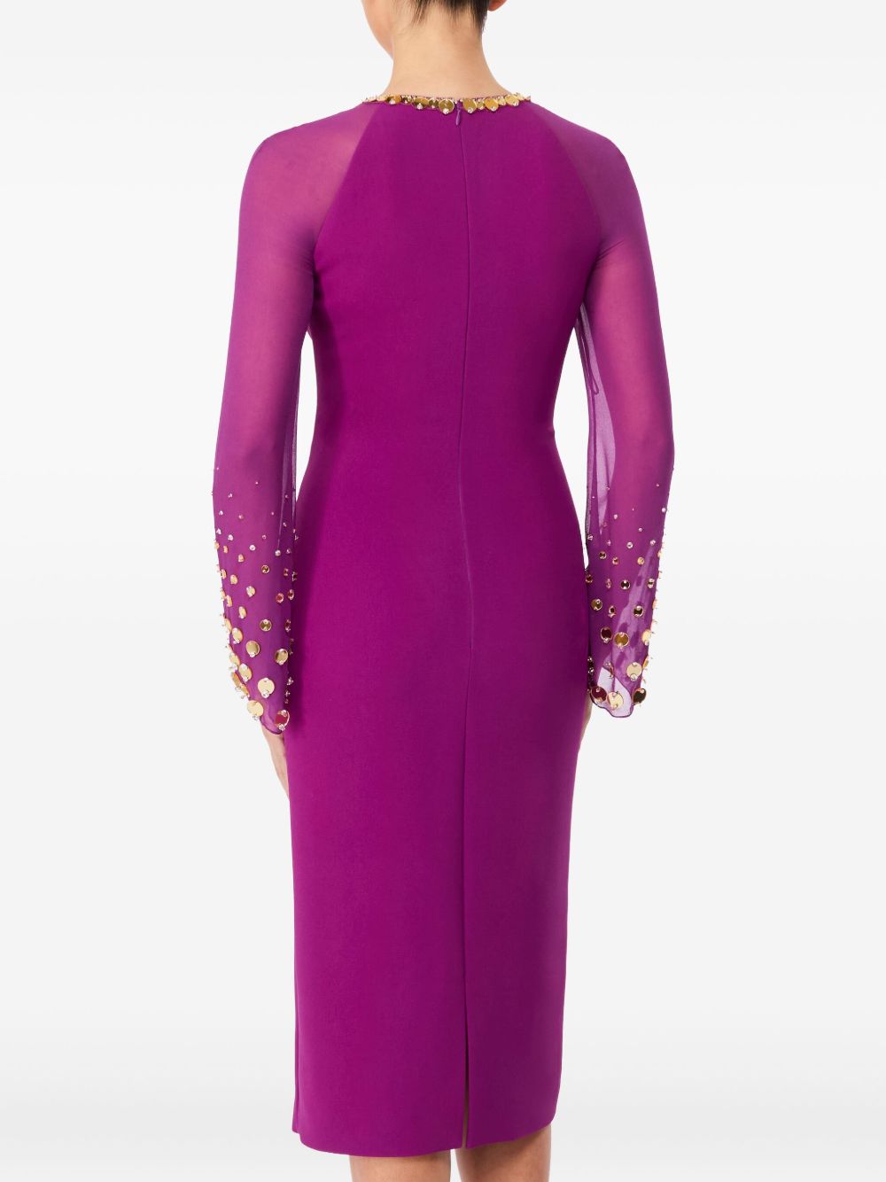 Abito midi Eurabia con paillettes in viola Jenny packham - donna 
