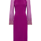 Abito midi Eurabia con paillettes in viola Jenny packham - donna 