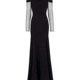 Abito lungo Etienne in nero Jenny packham - donna 