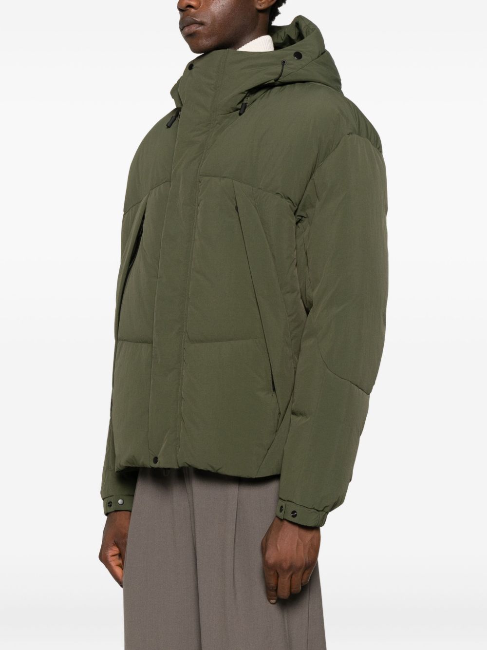 Piumino con cappuccio in verde Jg1 - uomo 