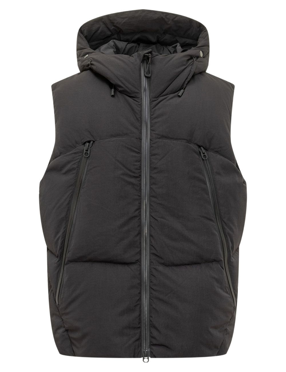 Gilet con zip in nero Jg1 - uomo 