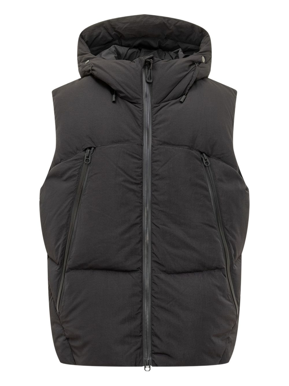 Gilet con zip in nero Jg1 - uomo 