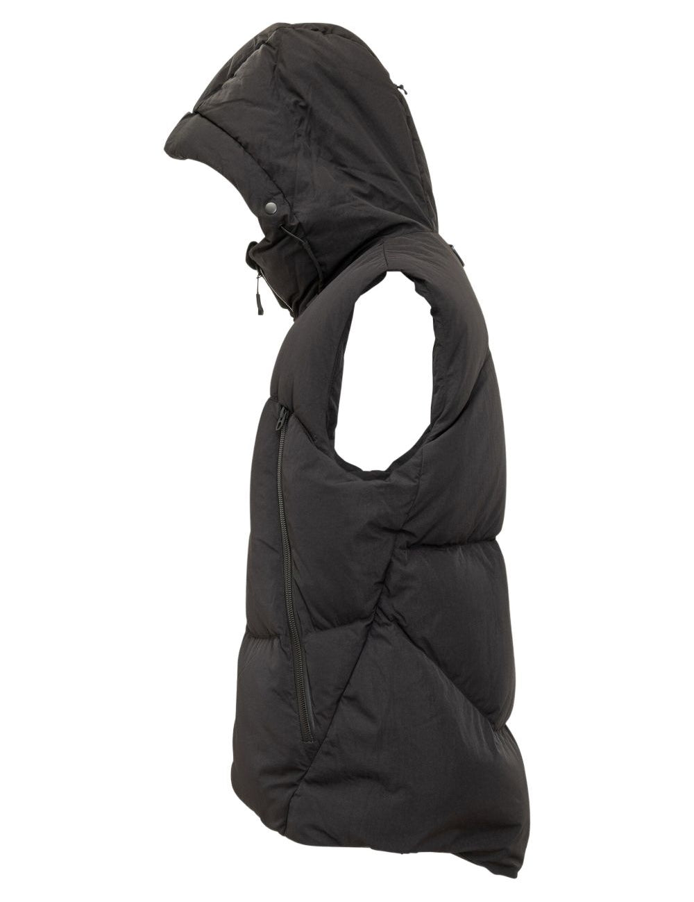 Gilet con zip in nero Jg1 - uomo 