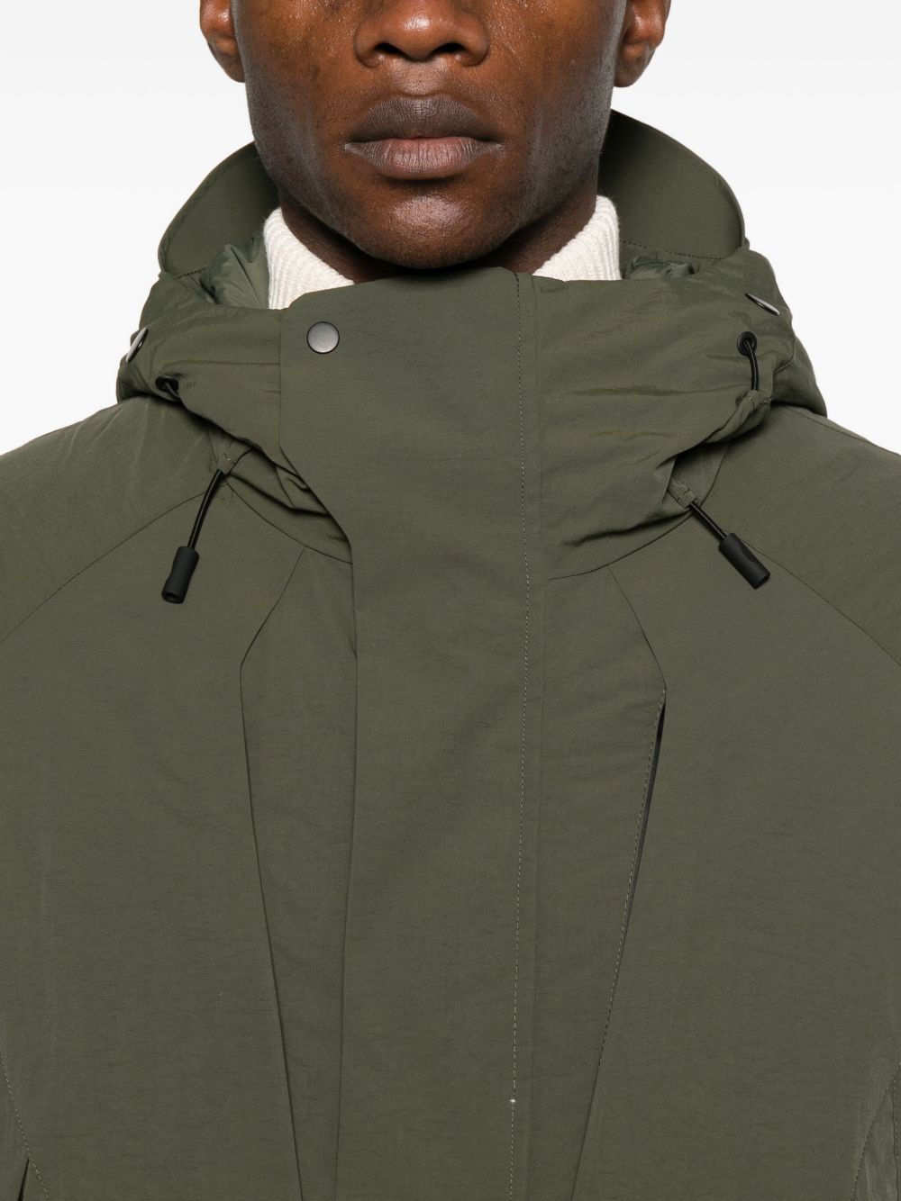 Giacca con cappuccio e zip in verde Jg1 - uomo 