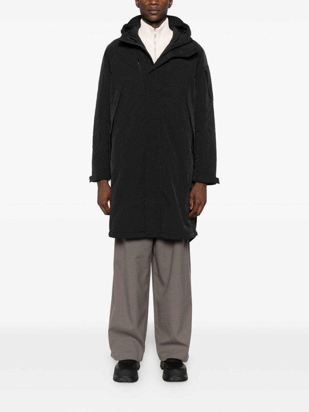 Giacca con cappuccio e zip in nero Jg1 - uomo 