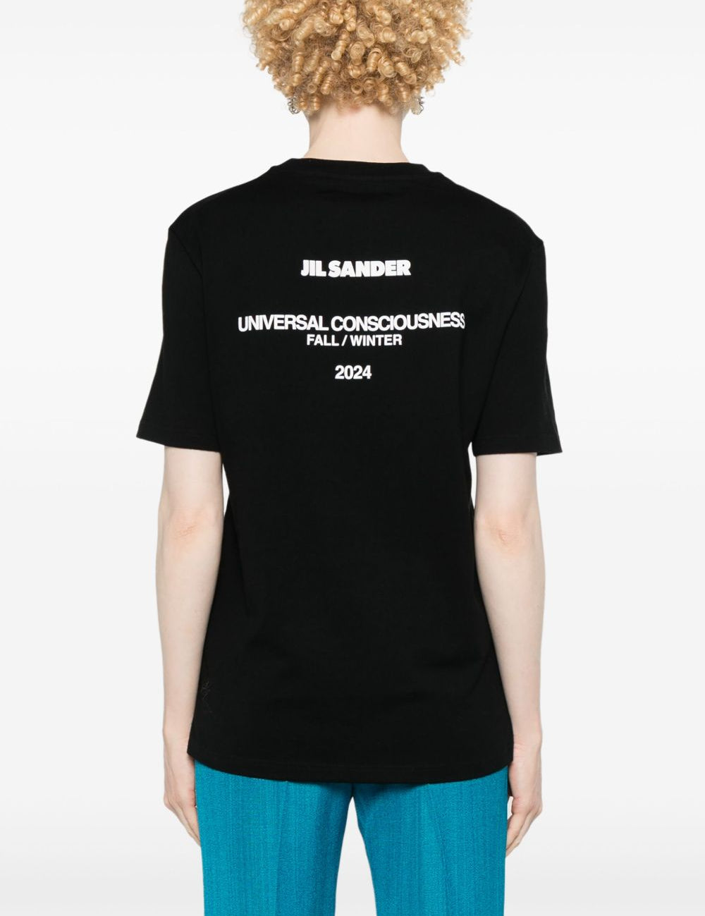 T-shirt con logo a maniche corte in nero Jil sander - donna 