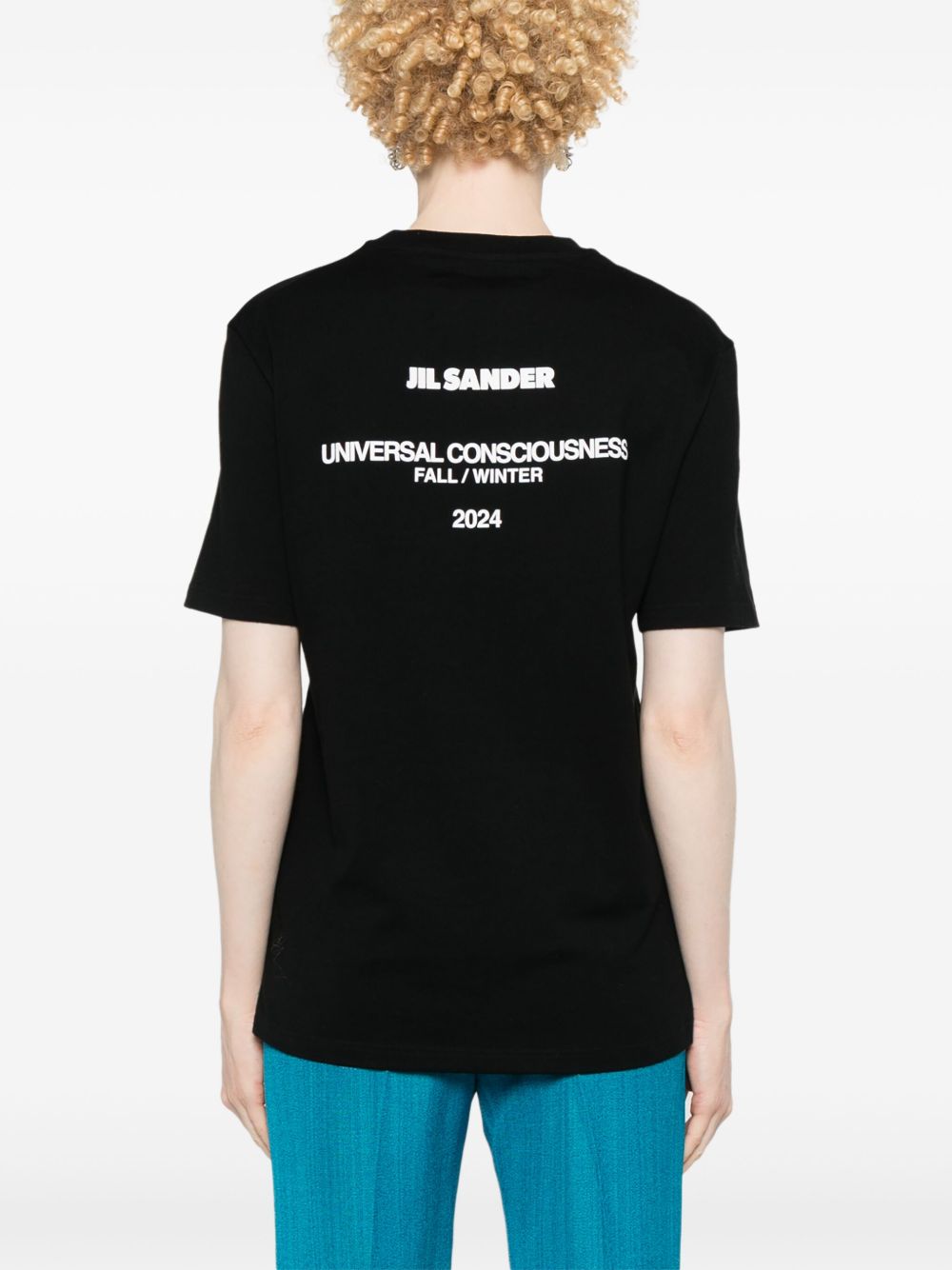 T-shirt con logo a maniche corte in nero Jil sander - donna 