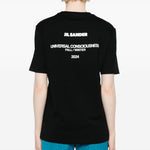 T-shirt con logo a maniche corte in nero Jil sander - donna 