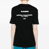 T-shirt con logo a maniche corte in nero Jil sander - donna 