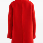 Cappotto doppiopetto in lana in rosso Jil sander - donna 