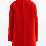 Cappotto doppiopetto in lana in rosso Jil sander - donna 