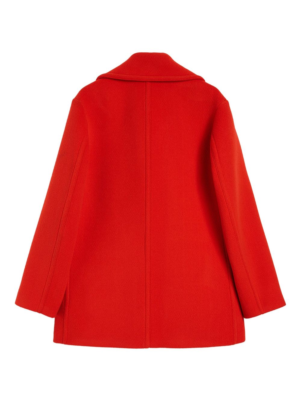 Cappotto doppiopetto in lana in rosso Jil sander - donna 