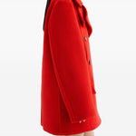 Cappotto doppiopetto in lana in rosso Jil sander - donna 
