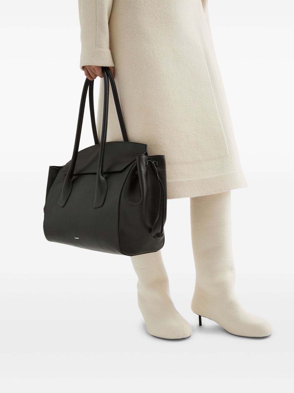 Borsa tote Voyage media in nero Jil sander - donna 
