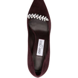 Décolleté a punta con cristalli in bordeaux Jimmy choo - donna 