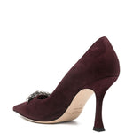 Décolleté a punta con cristalli in bordeaux Jimmy choo - donna 