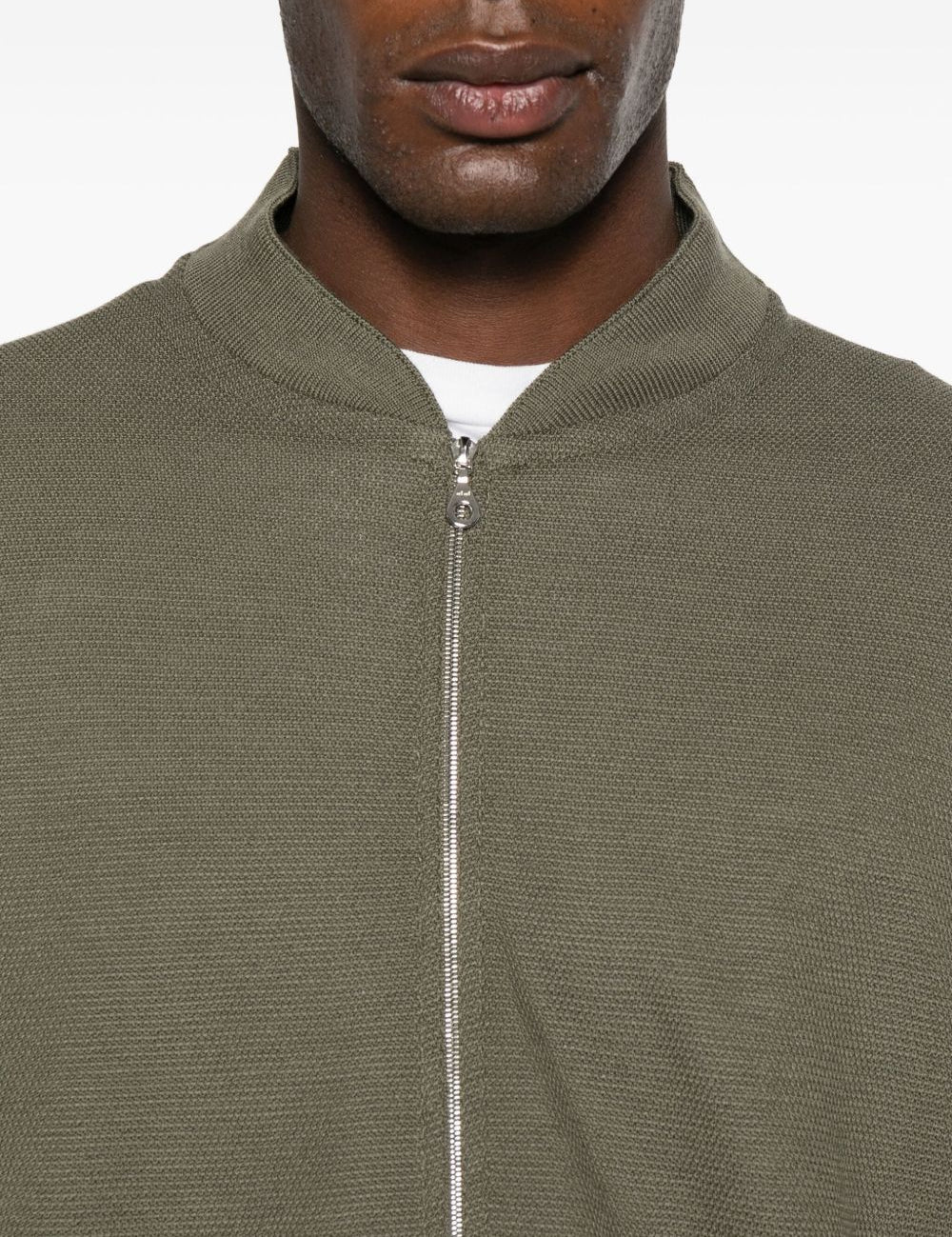 Bomber con zip in verde John smedley - uomo 