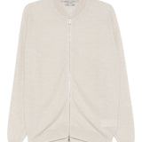 Bomber con zip in grigio John smedley - uomo 