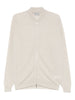 Men's John Smedley grey zip-up bomber
