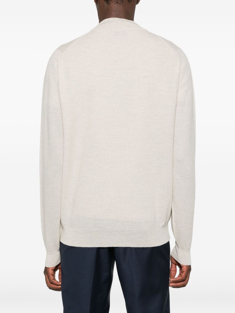 Bomber con zip in grigio John smedley - uomo 