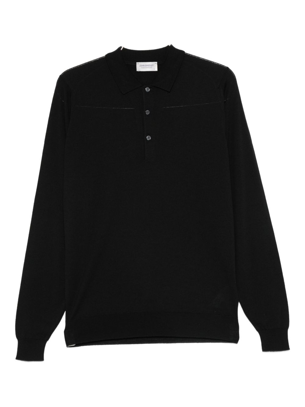 Polo a maniche lunghe in nero John smedley - uomo 