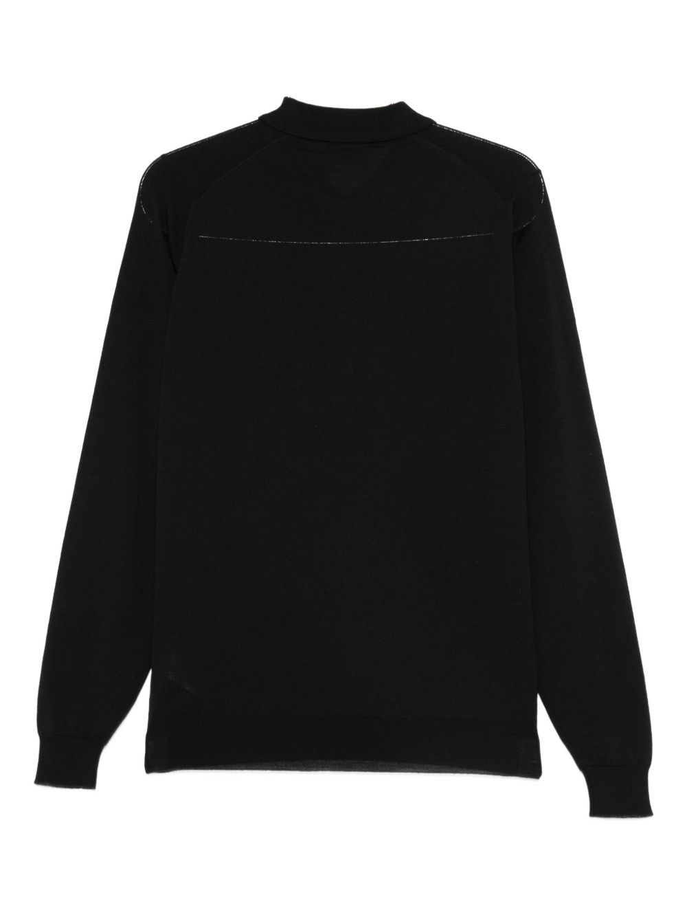 Polo a maniche lunghe in nero John smedley - uomo 