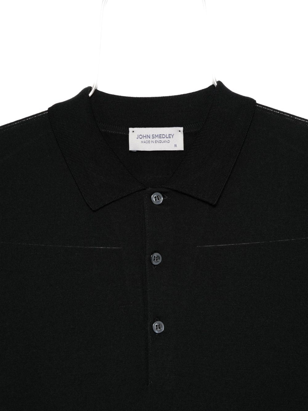 Polo a maniche lunghe in nero John smedley - uomo 